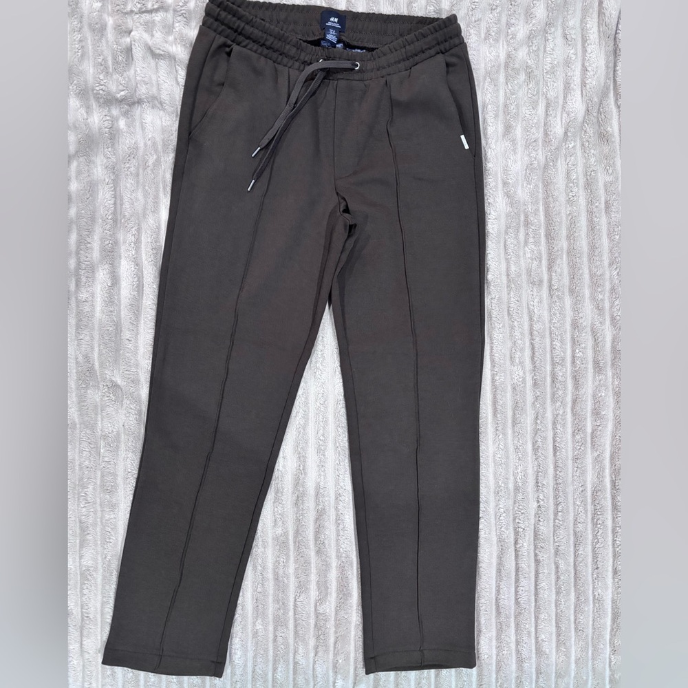 H&M Men's Dark Green/Brown Joggers